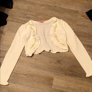 White Floral Shrug Size 14 in Youth